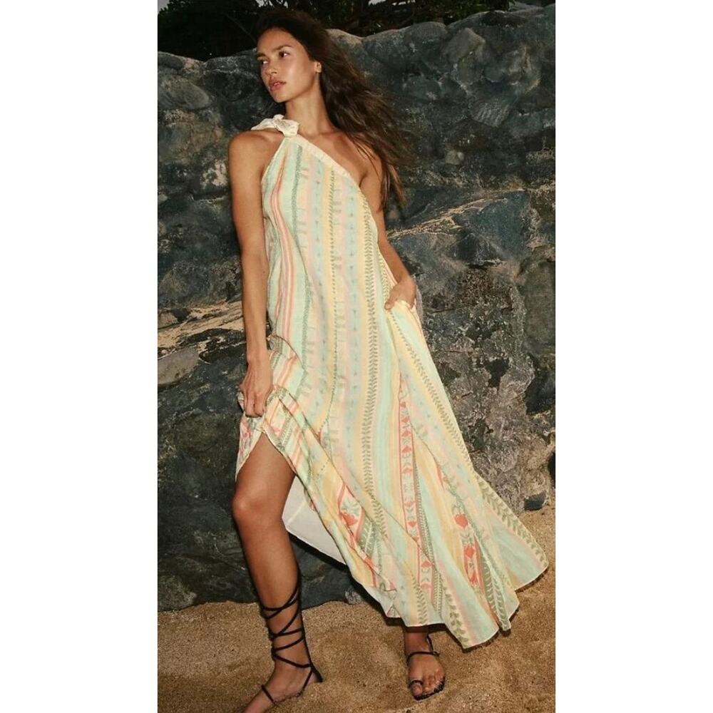 NEW Free People Tova Maxi Dress in Natural Size Medium
